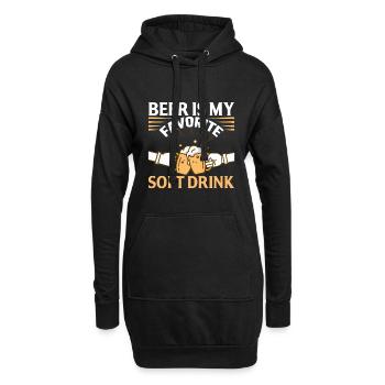La bière est ma boisson gazeuse préférée - Sweat-shirt à capuche long Femme - noir - Devant