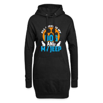 Tout ce dont j’ai besoin, c’est de mon chien et de mon VUS - Sweat-shirt à capuche long Femme - noir - Devant