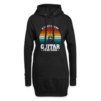 Wenn Ich Meine Gitarre Nicht Mitnehmen Kann - Hoodie-Kleid - Schwarz - Vorne