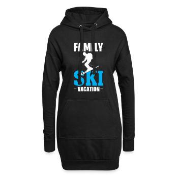 Familienski-Urlaub - Hoodie-Kleid - Schwarz - Vorne