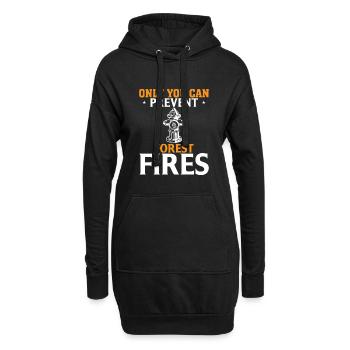 Vous seul pouvez prévenir les incendies de forêt - Sweat-shirt à capuche long Femme - noir - Devant