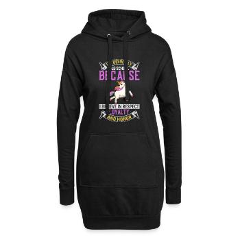 Definitiv Old School, weil ich an Respekt glaube - Hoodie-Kleid - Schwarz - Vorne