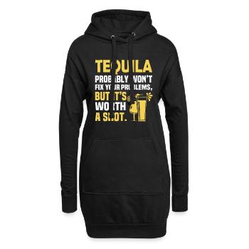 Tequila wird Ihre Probleme wahrscheinlich nicht lösen, aber er ist es - Hoodie-Kleid - Schwarz - Vorne