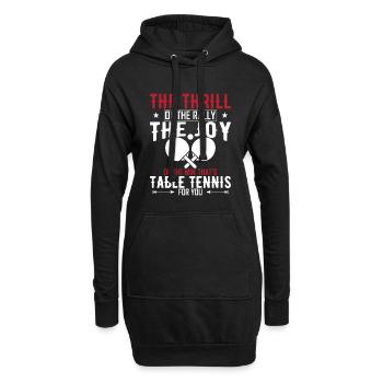 Der Nervenkitzel der Rallye, die Freude über den Sieg - das - Hoodie-Kleid - Schwarz - Vorne