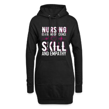 Krankenpflege ist eine Mischung aus Wissenschaft, Geschicklichkeit und Einfühlungsvermögen. - Hoodie-Kleid - Schwarz - Vorne