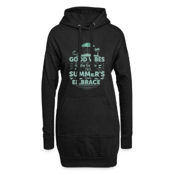 Gutes geschieht auf den Gezeiten der warmen Sommerzeit - Hoodie-Kleid - Schwarz - Vorne