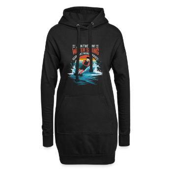 Joignez-vous à la fête ! Des équipements de ski nautique qui font des vagues ! - Sweat-shirt à capuche long Femme - noir - Devant