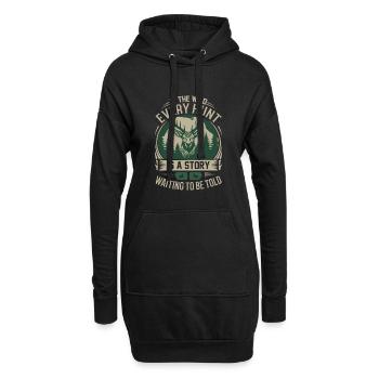 Dans la nature, chaque chasse est une histoire qui attend d’être - Sweat-shirt à capuche long Femme - noir - Devant