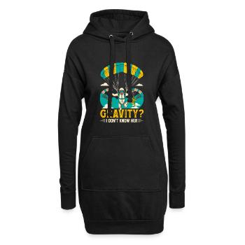 Gravité? Je ne la connais pas. - Sweat-shirt à capuche long Femme - noir - Devant