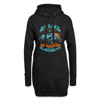 RC-Cars lehren uns, dass es nicht nur um das Ziel geht - Hoodie-Kleid - Schwarz - Vorne
