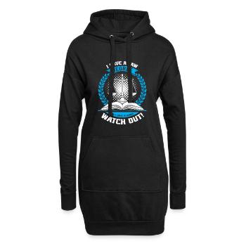 Ich habe einen Abschluss in Jura und einen Sinn für Humor - watch o - Hoodie-Kleid - Schwarz - Vorne