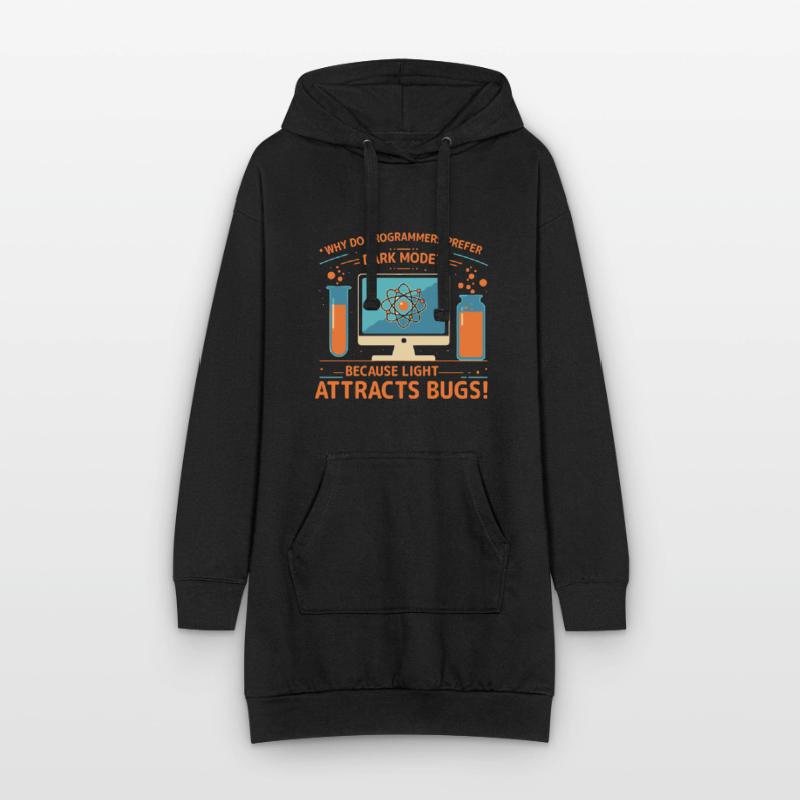 Why do programmers prefer dark mode? Because light Hoodie Dress