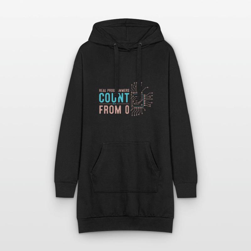 Echte Programmierer zählen bei 0 Hoodie-Kleid