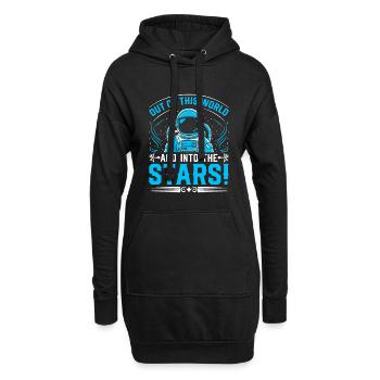 Hors de ce monde et dans les étoiles ! - Sweat-shirt à capuche long Femme - noir - Devant