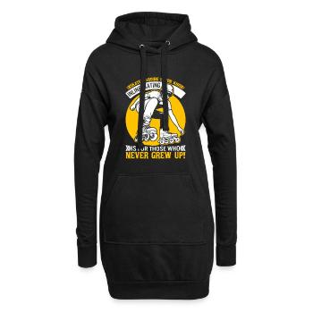 Skateboarding is for kids; inlineskating is for th - Hoodie Dress - black - Front