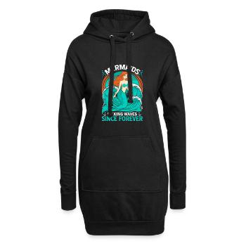 Sirènes : Faire des vagues depuis toujours. - Sweat-shirt à capuche long Femme - noir - Devant
