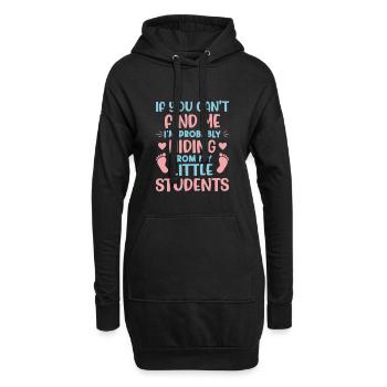 Si vous ne me trouvez pas, je me cache probablement de mon - Sweat-shirt à capuche long Femme - noir - Devant