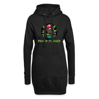 Plante à fleurs de puissance - Sweat-shirt à capuche long Femme - noir - Devant