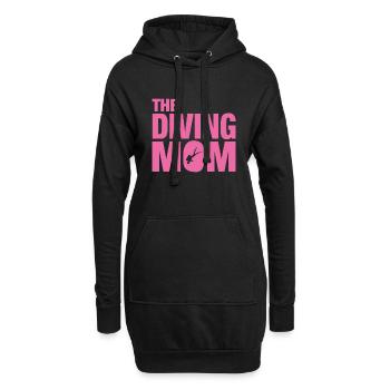The Diving Mom - Hoodie-Kleid - Schwarz - Vorne