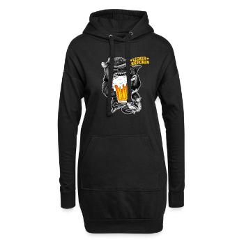 Lecker Bierchen - Hoodie-Kleid - Schwarz - Vorne