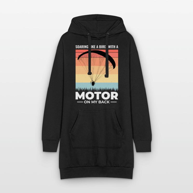 Paramotor Pilot Paramotoring Powered Paraglider Hoodie Dress