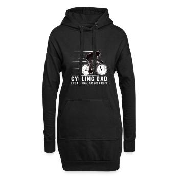 Radfahren Papa wie ein normaler Vater, aber cooler lustig - Hoodie-Kleid - Schwarz - Vorne