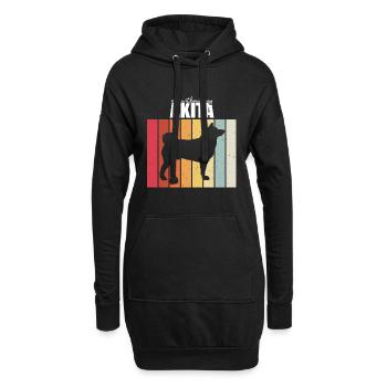 Akita - Sweat-shirt à capuche long Femme - noir - Devant