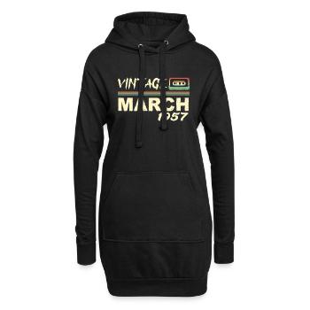 Mars 1957 - March 1957 - Sweat-shirt à capuche long Femme - noir - Devant
