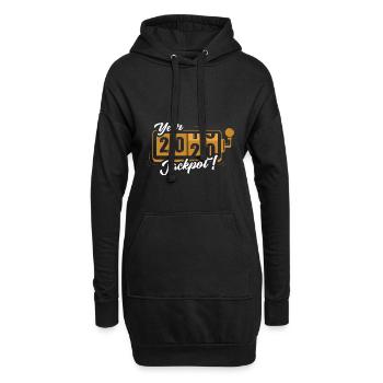 Jackpot pour 2020 - Sweat-shirt à capuche long Femme - noir - Devant