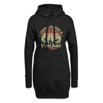 Vintage-Jubiläum – Hergestellt im Juli 2008 - Hoodie-Kleid - Schwarz - Vorne