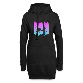 Tauchen, Scuba Diving - Hoodie-Kleid - Schwarz - Vorne