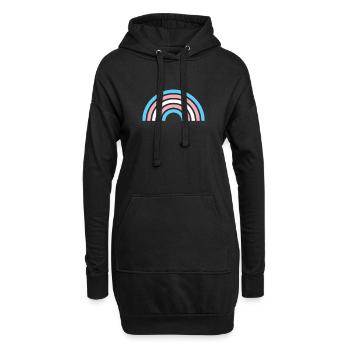 Gay Pride LGBTQ Transgenre Rainbow Stripe 2018 - Sweat-shirt à capuche long Femme - noir - Devant