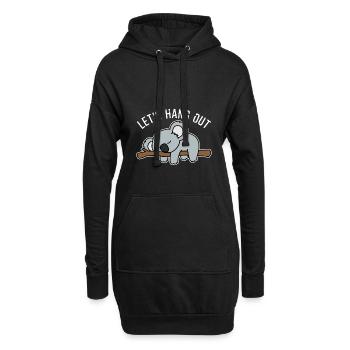Cute Koala Let's Hang Out Koala Gift - Hoodie-Kleid - Schwarz - Vorne