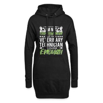 Vet Tech Veterinary Technician Job Title - Hoodie-Kleid - Schwarz - Vorne