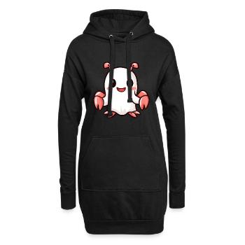 Hummer Krebs Halloween Comic Geist - Hoodie-Kleid - Schwarz - Vorne