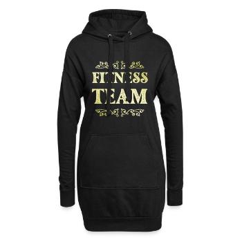 Équipe de fitness - Sweat-shirt à capuche long Femme - noir - Devant