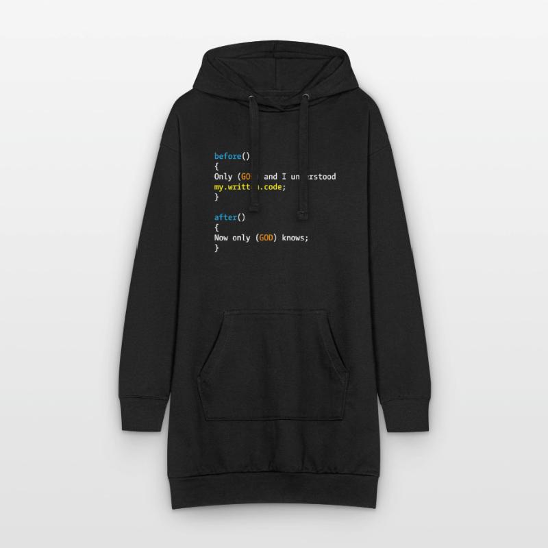 Seuls Dieu et moi comprenons mon code Sweat-shirt à capuche long Femme