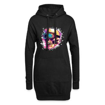 Ski Skull Lunettes de ski - Sweat-shirt à capuche long Femme - noir - Devant