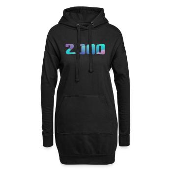 Geburtstagsgeschenk 2000 Jahrgang 2000 Retro 2000 - Hoodie-Kleid - Schwarz - Vorne