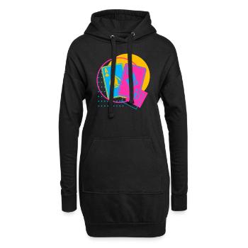 Retro Pokerspieler Vintage Poker Texas Holdem - Hoodie-Kleid - Schwarz - Vorne