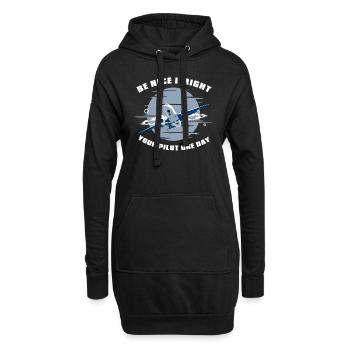 Pilote d’avion Pilote Pilote Pilote - Sweat-shirt à capuche long Femme - noir - Devant