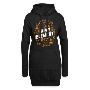 Chemiker Chemie Wissenschaft Atom Molecule - Hoodie-Kleid - Schwarz - Vorne