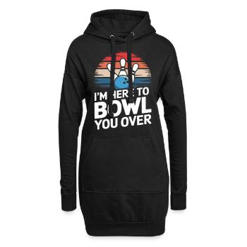 Bowling Bowler Pin Ball Bowling Ball - Sweat-shirt à capuche long Femme - noir - Devant