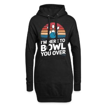 Bowling Bowler Pin Ball Bowling Ball - Hoodie-Kleid - Schwarz - Vorne