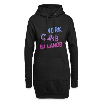 Klettern Bouldern - Hoodie-Kleid - Schwarz - Vorne