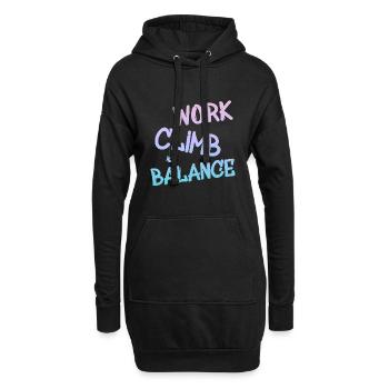 Kletter Klettersteig Kletterer Climbing - Hoodie-Kleid - Schwarz - Vorne