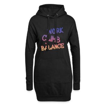 Klettern - Hoodie-Kleid - Schwarz - Vorne