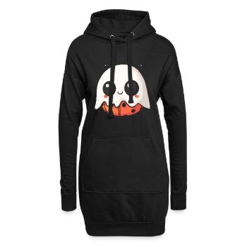 Marienkäfer Halloween Comic Geist - Hoodie-Kleid - Schwarz - Vorne