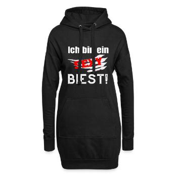 Lustig Ich bin ein sexy Biest - Hoodie-Kleid - Schwarz - Vorne
