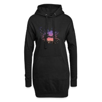 diving, tauchen, diver, scuba diving - Hoodie-Kleid - Schwarz - Vorne